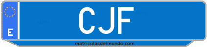 Matrícula de taxi CJF