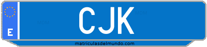 Matrícula de taxi CJK