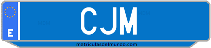 Matrícula de taxi CJM