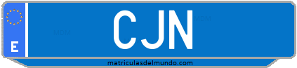 Matrícula de taxi CJN