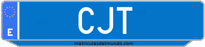 Matrícula de taxi CJT