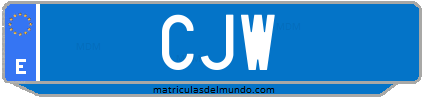 Matrícula de taxi CJW