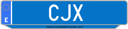 Matrícula de taxi CJX