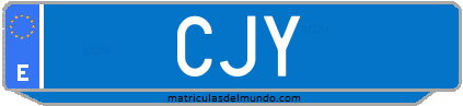 Matrícula de taxi CJY