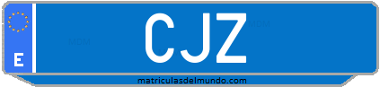 Matrícula de taxi CJZ