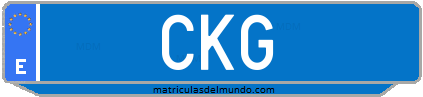 Matrícula de taxi CKG