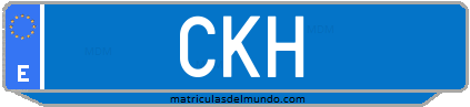 Matrícula de taxi CKH