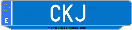 Matrícula de taxi CKJ