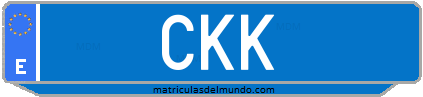 Matrícula de taxi CKK