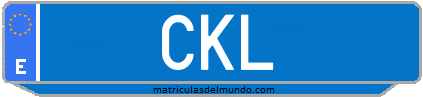 Matrícula de taxi CKL