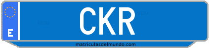 Matrícula de taxi CKR