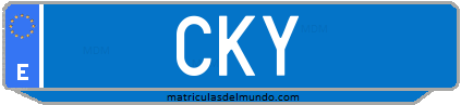 Matrícula de taxi CKY