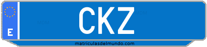 Matrícula de taxi CKZ