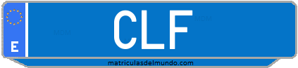 Matrícula de taxi CLF