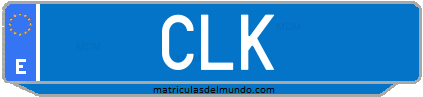 Matrícula de taxi CLK