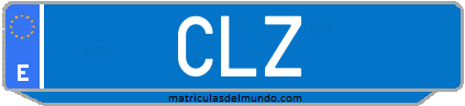 Matrícula de taxi CLZ