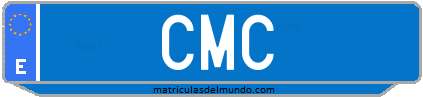 Matrícula de taxi CMC