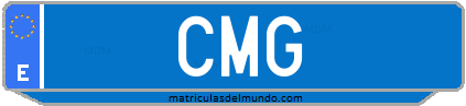 Matrícula de taxi CMG