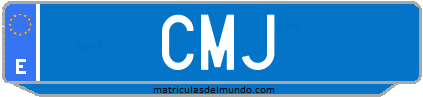 Matrícula de taxi CMJ