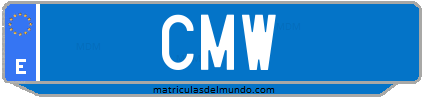 Matrícula de taxi CMW