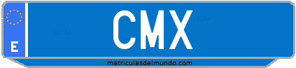 Matrícula de taxi CMX