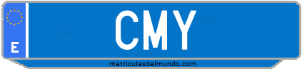 Matrícula de taxi CMY