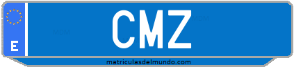 Matrícula de taxi CMZ
