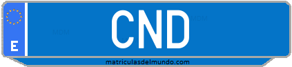 Matrícula de taxi CND