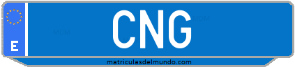 Matrícula de taxi CNG