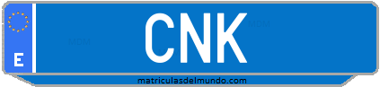 Matrícula de taxi CNK