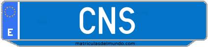 Matrícula de taxi CNS