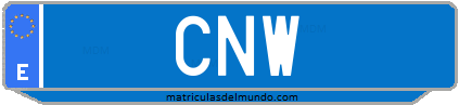Matrícula de taxi CNW