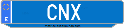 Matrícula de taxi CNX