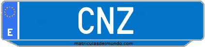 Matrícula de taxi CNZ