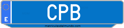 Matrícula de taxi CPB