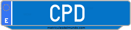 Matrícula de taxi CPD