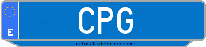 Matrícula de taxi CPG