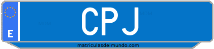 Matrícula de taxi CPJ