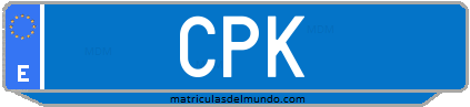 Matrícula de taxi CPK