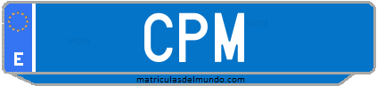 Matrícula de taxi CPM