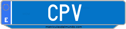 Matrícula de taxi CPV