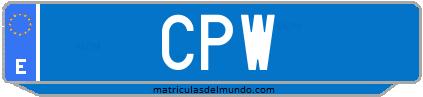 Matrícula de taxi CPW