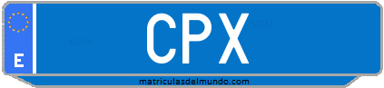 Matrícula de taxi CPX