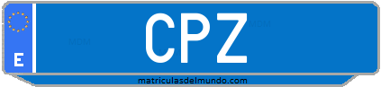 Matrícula de taxi CPZ
