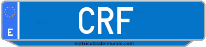 Matrícula de taxi CRF