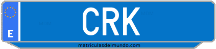 Matrícula de taxi CRK