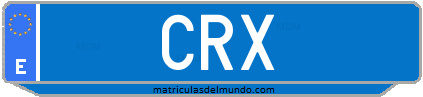 Matrícula de taxi CRX