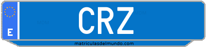 Matrícula de taxi CRZ