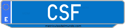 Matrícula de taxi CSF