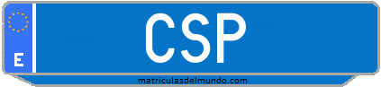 Matrícula de taxi CSP